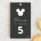 "Disney's Mickey party" - Children's Birthday Party Favor Tags in Cobblestone by Sara Hicks Malone - Front