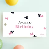 "Disney's Minnie Mouse Confetti" - Children's Birthday Party Favor Tags in Peony by Annie Holmquist - Front