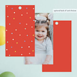 "Disney's Mickey Mouse Balloon Trio" - Children's Birthday Party Favor Tags in Berry by chocomocacino - Back of Card Options
