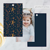 "Disney's Peter Pan Neverland Cake" - Children's Birthday Party Favor Tags in Midnight by Becky Nimoy - Back of Card Options