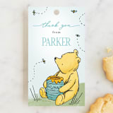 "Disney's Pooh Forest Scene" - Children's Birthday Party Favor Tags in Sky by Pixel and Hank - Front