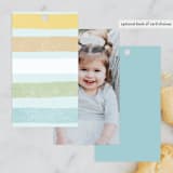 "Disney's Pooh Forest Scene" - Children's Birthday Party Favor Tags in Sky by Pixel and Hank - Back of Card Options