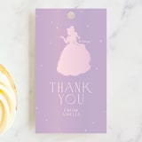 "Disney's Sparkling Princess Belle" - Children's Birthday Party Favor Tags in Lilac by Angela Thompson - Front
