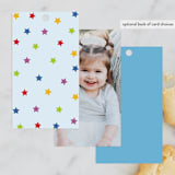 "Disney Mickey & Friends Birthday Train" - Children's Birthday Party Favor Tags in Sky by Madhvi Samimi - Back of Card Options