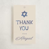 "Painted Mitzvah" - Children's Birthday Party Favor Tags in Butter by Teju Reval - Front
