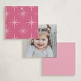 "Las Vegas" - Children's Birthday Party Favor Tags in Cotton Candy by Claudia Orengo - Back of Card Options