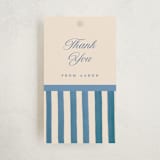 "Painted Stripes" - Children's Birthday Party Favor Tags in Sky by Teju Reval - Front