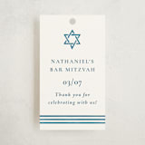 "Painted Star" - Children's Birthday Party Favor Tags in Lake by Olivia Raufman - Front