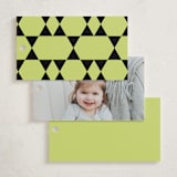 "Decal" - Children's Birthday Party Favor Tags in Lime by Inkblot Design - Back of Card Options