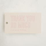 "Bold Name" - Children's Birthday Party Favor Tags in Peony by Ilene Guy - Front