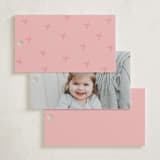 "Bold Name" - Children's Birthday Party Favor Tags in Peony by Ilene Guy - Back of Card Options