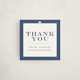 "Square Frame" - Children's Birthday Party Favor Tags in Navy by Jenna Holcomb - Front