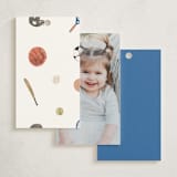 "Sportsy" - Children's Birthday Party Favor Tags in Ice by Teju Reval - Back of Card Options