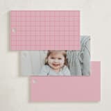 "Bitmap" - Children's Birthday Party Favor Tags in Strawberry by Jennifer Lew - Back of Card Options