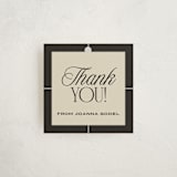 "Grand Luxe Bat Mitzvah" - Children's Birthday Party Favor Tags in Charcoal by Wallace Design Co. - Front