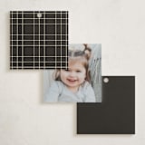 "Grand Luxe Bat Mitzvah" - Children's Birthday Party Favor Tags in Charcoal by Wallace Design Co. - Back of Card Options