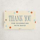 "Big Invite" - Children's Birthday Party Favor Tags in Pepper by Robert and Stella - Front