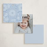 "Blooming Mitzvah" - Children's Birthday Party Favor Tags in Sky by Simona Camp - Back of Card Options