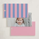 "Disco flower" - Children's Birthday Party Favor Tags in Peony by Pati Cascino - Back of Card Options