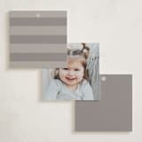 "Modern Foil Bar Mitzvah" - Children's Birthday Party Favor Tags in Charcoal by Stacy Maalouf - Back of Card Options
