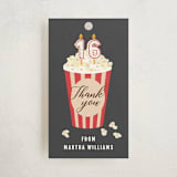 "Movie Night Party" - Children's Birthday Party Favor Tags in Cobblestone by Sherley Ferreira - Front