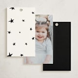 "Scrapbook" - Children's Birthday Party Favor Tags in Ink by Blustery August - Back of Card Options