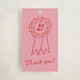 "cowboy club" - Children's Birthday Party Favor Tags in Cherry by Jennifer Lew - Front