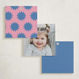 "Text" - Children's Birthday Party Favor Tags in Bubblegum by Megan Davis - Back of Card Options