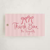 "Sixteen Bow Candles" - Children's Birthday Party Favor Tags in Cherry by Tamara Hilje - Front