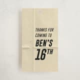 "Headliner" - Children's Birthday Party Favor Tags in Ink by Claire - Front