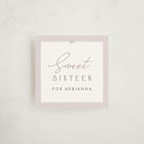 "Sweet Frame" - Children's Birthday Party Favor Tags in Lilac by Angela Thompson - Front