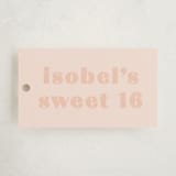 "Glittery" - Children's Birthday Party Favor Tags in Blush by Angela Thompson - Front