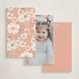 "Aura Botánica" - Children's Birthday Party Favor Tags in Blush by Itsy Belle Studio - Back of Card Options
