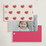 "Lotus" - Children's Birthday Party Favor Tags in Petal by Gwen Bedat - Back of Card Options
