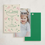 "Hand-Drawn Birthday Fun" - Children's Birthday Party Favor Tags in Grass by Celine Nguyen - Back of Card Options