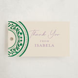 "Papel Picado" - Children's Birthday Party Favor Tags in Viridian by The Savage Label - Front