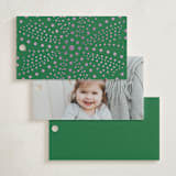 "Papel Picado" - Children's Birthday Party Favor Tags in Viridian by The Savage Label - Back of Card Options