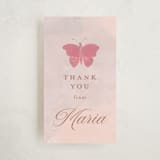 "Dreamy Butterflies" - Children's Birthday Party Favor Tags in Petal by Teju Reval - Front