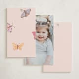"Dreamy Butterflies" - Children's Birthday Party Favor Tags in Petal by Teju Reval - Back of Card Options