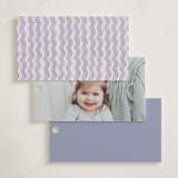 "Ric rac Nostalgia" - Children's Birthday Party Favor Tags in Lavender by Tamara Hilje - Back of Card Options
