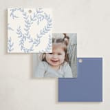 "Crowned" - Children's Birthday Party Favor Tags in Sky by Lissabeth Anglin - Back of Card Options