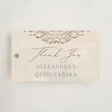 "Quinceañera Elegance" - Children's Birthday Party Favor Tags in Cream by Nicoletta Savod - Front