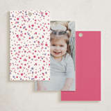 "Confetti Sparkle" - Children's Birthday Party Favor Tags in Berry by Olivia Raufman - Back of Card Options