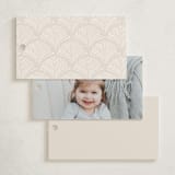 "Gilded" - Children's Birthday Party Favor Tags in Cream by Tamara Hilje - Back of Card Options