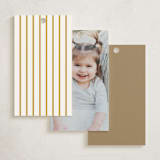 "Belle of the Ball" - Children's Birthday Party Favor Tags in Caramel by Yolanda Mariak Chendak - Back of Card Options