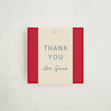 "Ribbon Stripes" - Children's Birthday Party Favor Tags in Cherry by Ani Somi - Front