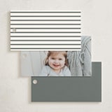 "A Thousand Years" - Children's Birthday Party Favor Tags in Soft Black by Design Lotus - Back of Card Options