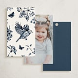 "Empire" - Children's Birthday Party Favor Tags in Navy by Jennifer Postorino - Back of Card Options