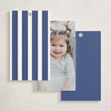 "Color Tone" - Children's Birthday Party Favor Tags in Lapis by Kindred Fields - Back of Card Options