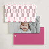 "Tanti Baci" - Children's Birthday Party Favor Tags in Apricot by Olivia Raufman - Back of Card Options